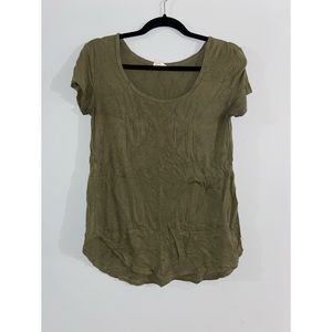 Olive Green Swoop Neck
